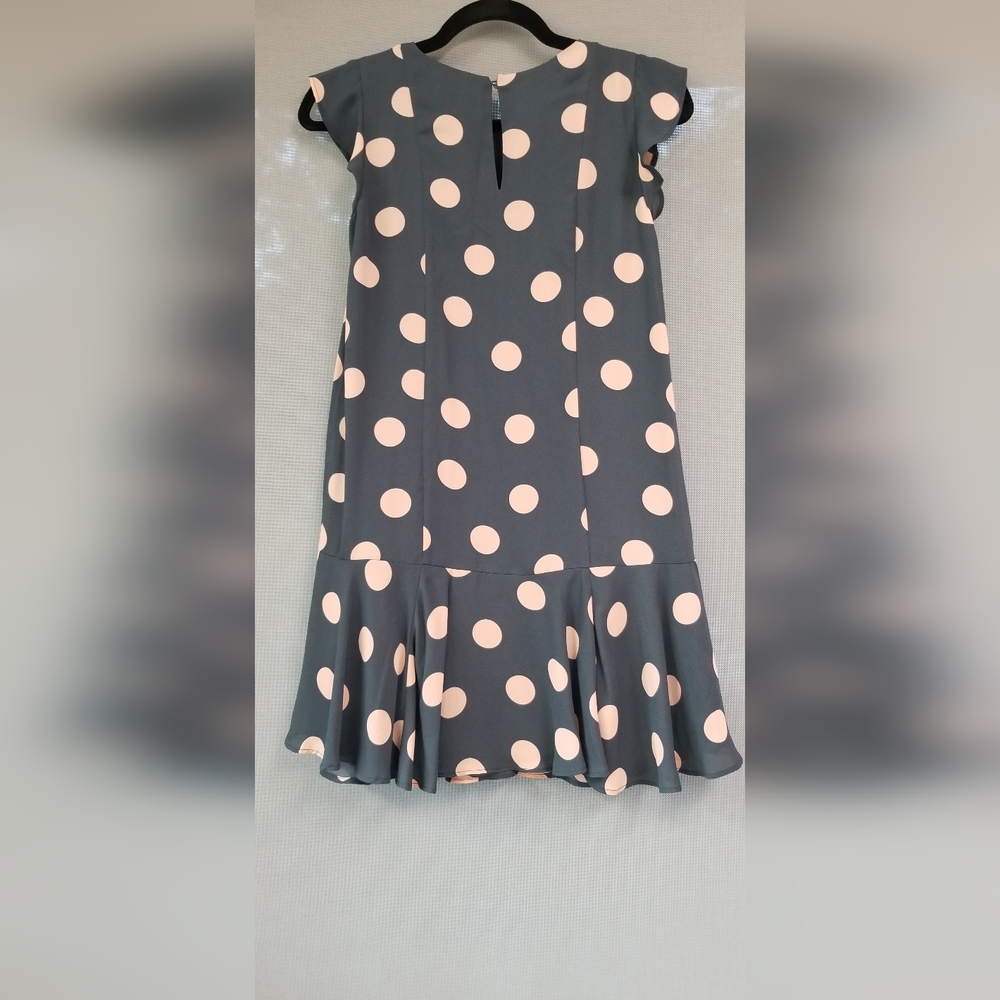 LOFT Gray Pleated A-Line Midi Dress for Work
